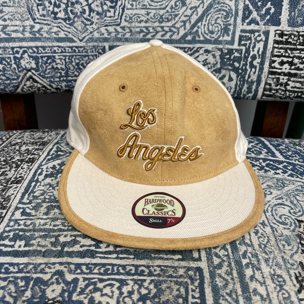 Tan Hardwood Classics NBA Los Angeles Basketball Cap